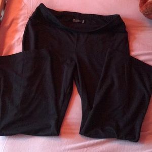 Black, stretch, pull up dress/casual pants.